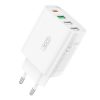 Încărcător de perete XO L120 1xUSB-C, 20W, 1x USB-1, 18W cu cablu USB-C (alb)