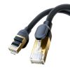 Baseus Cablu de rețea Cat.8, Ethernet RJ45, 40 Gbps, 0,5m (negru)