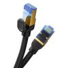 Cablu de rețea împletit Baseus Cat.7, Ethernet RJ45, 10Gbps, 1m (negru)