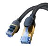 Cablu de rețea împletit Baseus Cat.7, Ethernet RJ45, 10Gbps, 1.5m (negru)