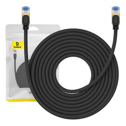 Baseus Ethernet RJ45 cablu de rețea împletit cat.7, 10 Gbps, 10m (negru)