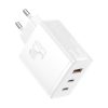 Încărcător de rețea Baseus OS-Cube Pro, 2xUSB-C + USB, 65W (alb)