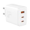 Încărcător de rețea Baseus OS-Cube Pro, 2xUSB-C + USB, 65W (alb)