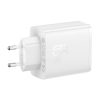 Încărcător de rețea Baseus OS-Cube Pro, 2xUSB-C + USB, 65W (alb)