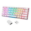 Tastatură mecanică fără fir Motospeed SK62 White (comutator albastru)