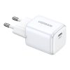 UGREEN 15324 Nexode mini încărcător, USB-C, PD3.0, QC4.0, GaN, 20W (alb)