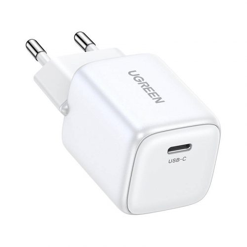 UGREEN 15326 Nexode mini încărcător, USB-C, PD3.0, QC4.0, GaN, 30W (alb)