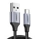 USB-USB-C QC3.0 UGREEN kábel 0,5 m alumínium csatlakozóval (fekete)