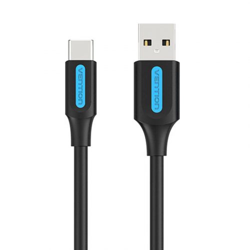 Cablu USB-A 2.0 la USB-C Vention COKBC 3A 0,25m (negru)