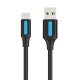 Cablu USB-A 2.0 la USB-C Vention COKBC 3A 0,25m (negru)