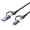 Kábel 4in1 USB 2.0 Vention CTLLH 2m (fekete)