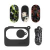 Husă de protecție Sunnylife pentru Insta360 GO 3 Negru cu autocolante