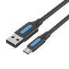 Cablu USB 2.0 A la Micro USB Vention COLBH 3A 2m negru