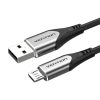 Kábel USB 2.0 A - Micro USB Vention COAHI 3A 3m szürke