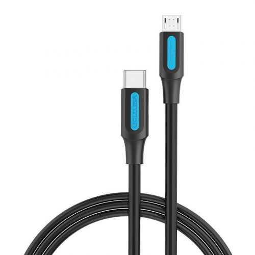 Cablu USB-C 2.0 la Micro USB Vention COVBH 2A 2m negru