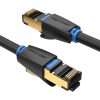 Cablu de rețea CAT8 SFTP Vention IKABF RJ45 Ethernet 40Gbps 1m negru