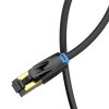 Cablu de rețea CAT8 SFTP Vention IKABF RJ45 Ethernet 40Gbps 1m negru