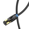 Cablu de rețea CAT8 SSTP Vention IKABG RJ45 Ethernet 40Gbps 1.5m Negru