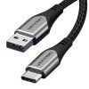 Cablu USB 2.0 A la USB-C Vention CODHC 3A 0,25m gri