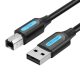 Cablu USB 2.0 A-B Vention COQBJ 2A 5m PVC negru