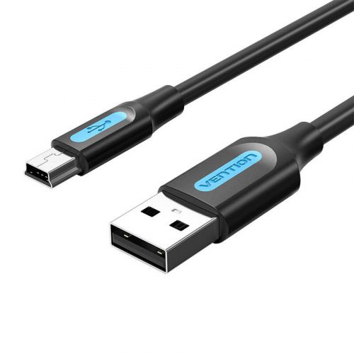 Cablu USB 2.0 A-Mini-B Vention COMBD 0.5m PVC negru