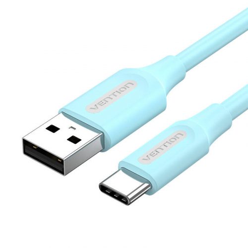 Cablu USB 2.0 A la USB-C Vention COKSG 3A 1,5m albastru deschis