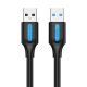 Cablu USB 3.0 Vention CONBI 2A 3m Negru PVC