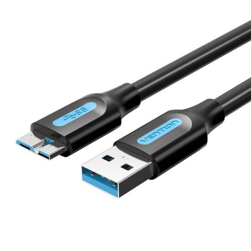 Cablu USB 3.0 A la Micro-B Vention COPBC 2A 0,25m negru PVC