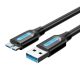 Cablu USB 3.0 A-Micro-B Vention COPBF 2A 1m PVC negru