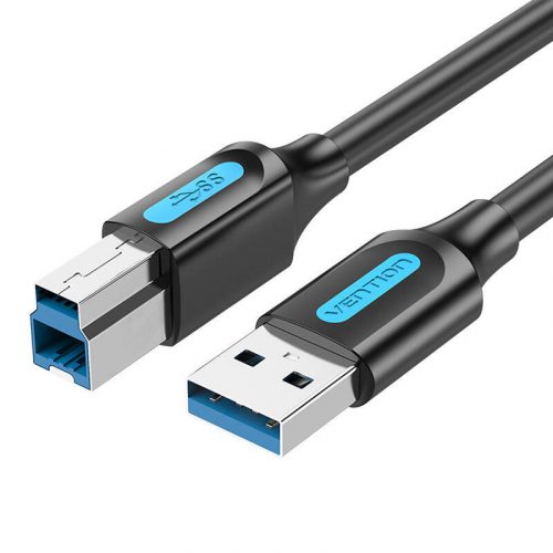 Cablu imprimantă USB 3.0 A și USB-B Vention COOBD 2A 0,5m Negru PVC