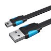 Płaski cablu USB 2.0 A do Mini 5 pinowy Vention VAS-A14-B050 2A 0,5m czarny