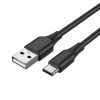 USB 2.0 A és USB-C kábel Vention CTHBF 3A 1m Fekete