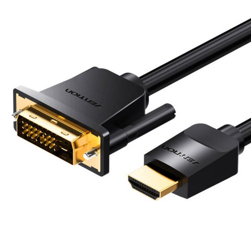 Cablu HDMI la DVI (24+1) Vention ABFBH 2m, 4K 60Hz/ 1080P 60Hz (Czarny)