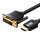 Cablu HDMI la DVI (24+1) Vention ABFBG 1,5m, 4K 60Hz/ 1080P 60Hz (Czarny)