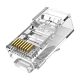 Conector modular RJ45 Cat.5E UTP Vention IDBR0-50 transparent, 50 buc