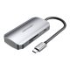 USB-C pentru stație de andocare 3x USB3.0, SD, TF, PD 0.15m Vention TNHHHB, gri