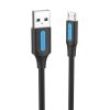 Cablu USB 2.0 A la Micro USB Vention COLBC 3A 0,25m negru