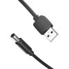 Cablu de alimentare USB 2.0 și DC 5.5mm 5V Vention CEYBD 0,5m (negru)