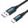 Cablu USB 2.0 A la USB-C Vention CORBI 5A 3m negru PVC