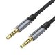 Kábel Audio TRRS 3.5mm mini jakc Vention BAQHF 1m Szürke