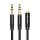 Cable Audio 2x 3.5mm male to 3,5mm female Vention BBUBY 0.3m Black