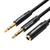 Cable Audio 2x 3.5mm male to 3,5mm female Vention BBUBY 0.3m Black