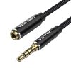 Kábel Audio TRRS 3.5mm férfi 3.5mm női Vention BHCBI 3m Fekete