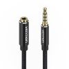 Kábel Audio TRRS 3.5mm férfi 3.5mm női Vention BHCBJ 5m Fekete