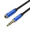 Kábel Audio TRRS 3,5 mm-es férfi 3,5 mm-es női Vention BHCLF 1m Kék