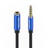 Kábel Audio TRRS 3.5mm férfi 3.5mm női Vention BHCLG 1,5m kék