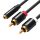 Kábel Audio 3.5mm Female to 2x RCA Male Vention VAB-R01-B100 1m Fekete