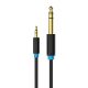 Audiokábel TRS 3.5mm - 6.35mm Vention BABBD 0,5m, Fekete