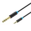 Audiokábel TRS 3.5mm - 6.35mm Vention BABBD 0,5m, Fekete