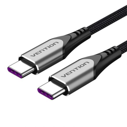 Cablu USB-C 2.0 la cablu USB-C Vention TAEHD 0.5m PD 100W Gray